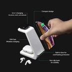 Wireless Charging Station | 3‑In‑1 15W Fast & Magnetic Dock