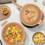 Wok | Nonstick & Dishwasher-Safe | Steamer Basket Included