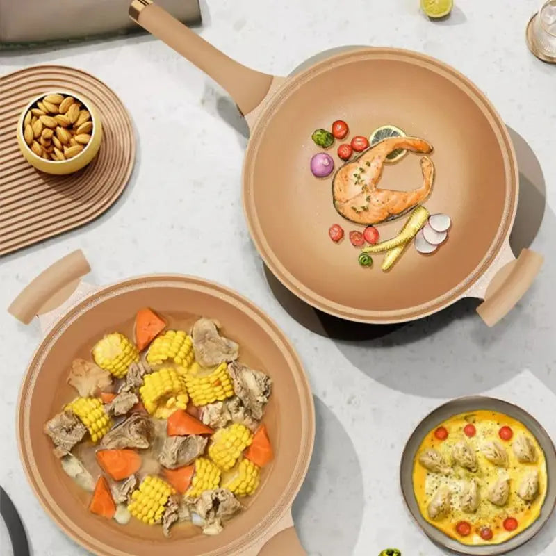 Wok | Nonstick & Dishwasher-Safe | Steamer Basket Included