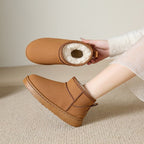 Women's Ankle Boots | Warm Fur Lining & Non-Slip Sole | Side Zipper