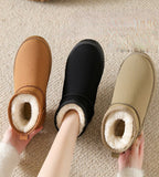 Women's Ankle Boots | Warm Fur Lining & Non-Slip Sole | Side Zipper