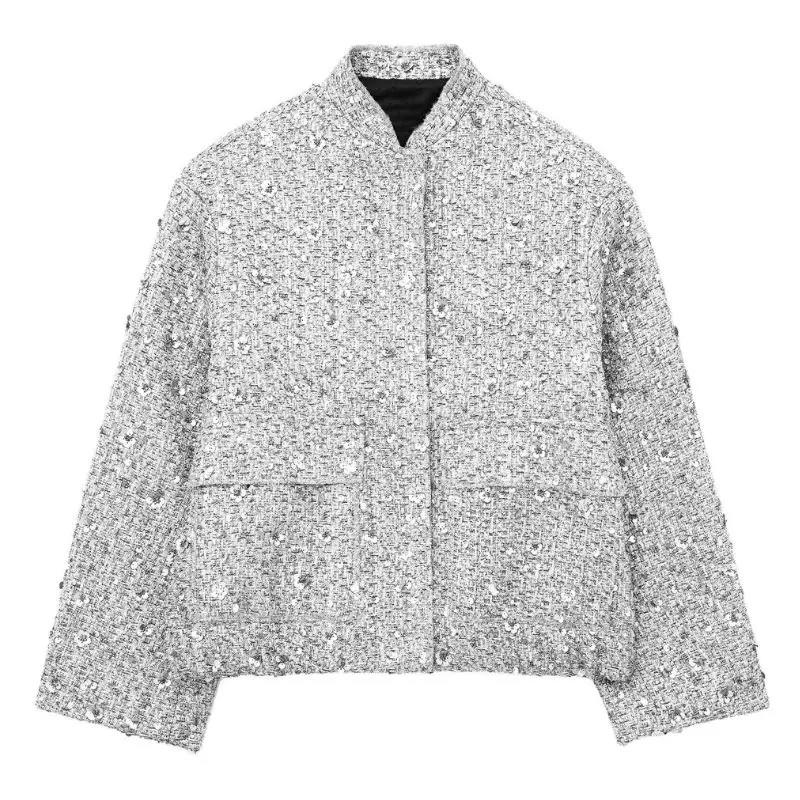 Women's Aviator Jacket | Sequin Finish | Polyester
