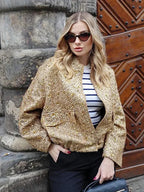 Women's Aviator Jacket | Sequin Finish | Polyester