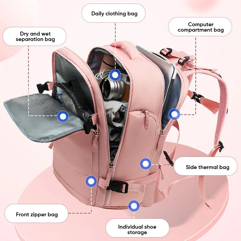 Women's Backpack | Large Waterproof USB Charging & Anti-Theft | Fits 14-Inch Laptop