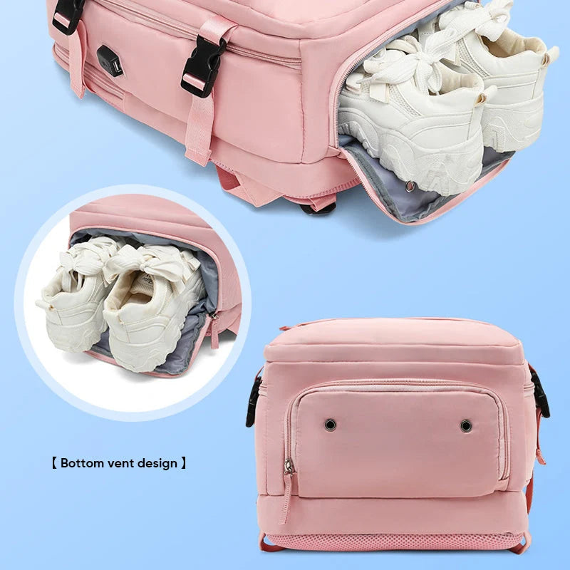 Women's Backpack | Large Waterproof USB Charging & Anti-Theft | Fits 14-Inch Laptop