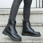 Women's Boots | Lace-Up & Side Zipper | Block Heel