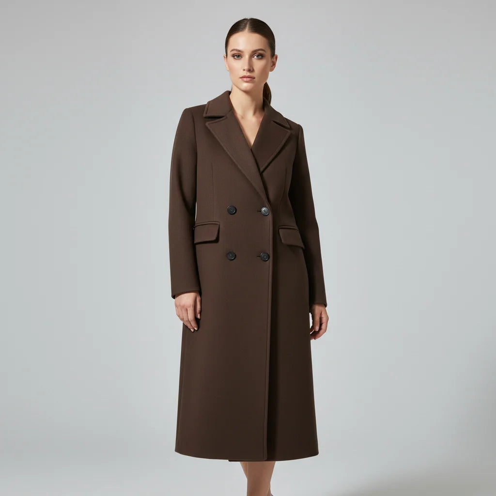 Women's Coat | Double-Breasted & Classic Lapels