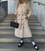 Women's Coat | Double-Breasted & Classic Lapels