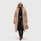 Women's Coat | Teddy Fleece & Oversized Cocoon | Extra Long