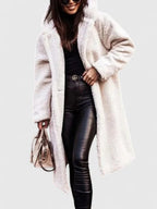 Women's Coat | Teddy Fleece & Oversized Cocoon | Extra Long