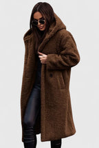 Women's Coat | Teddy Fleece & Oversized Cocoon | Extra Long