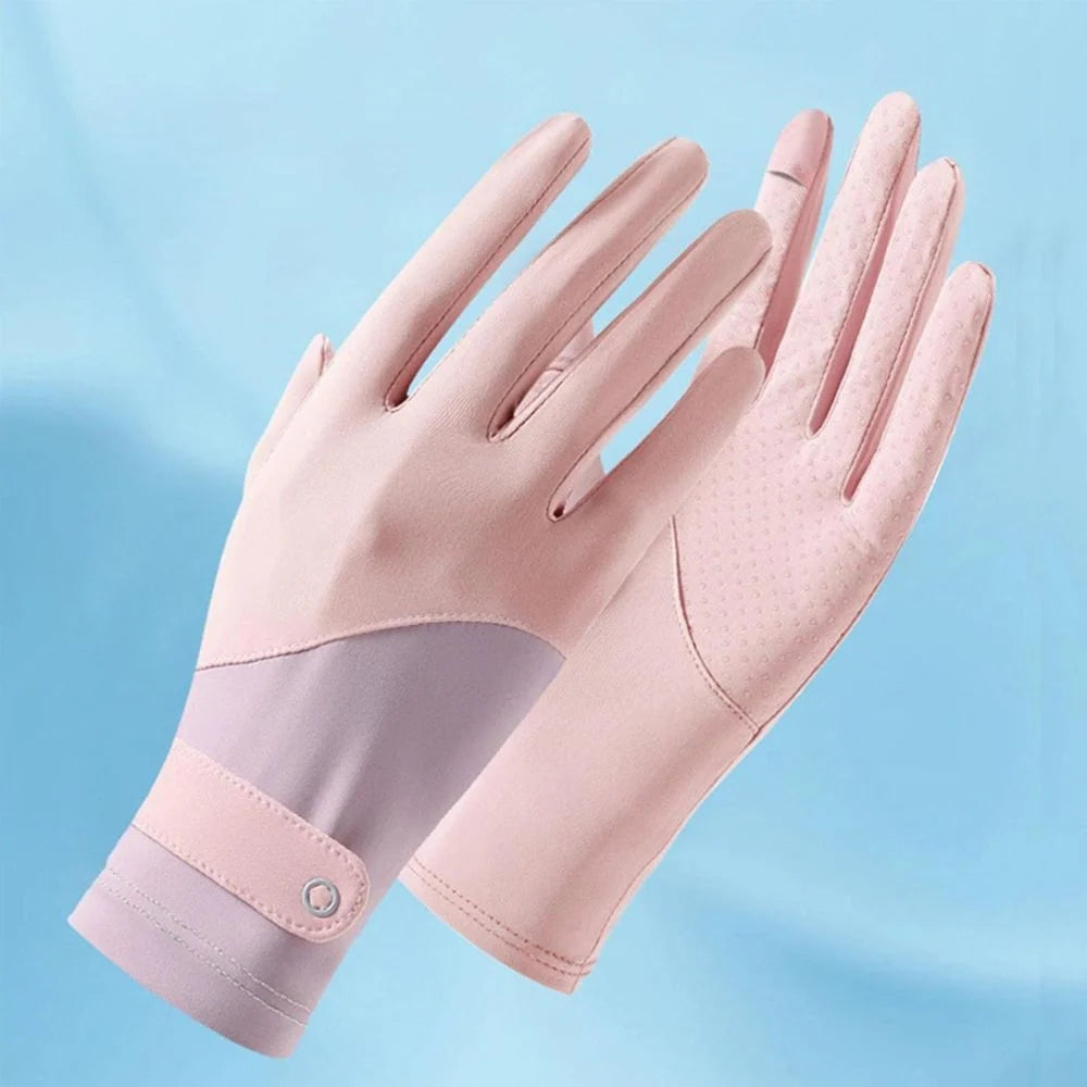 Women's Driving Gloves | Breathable Ice Silk & UV Protection | Anti-Slip Palm