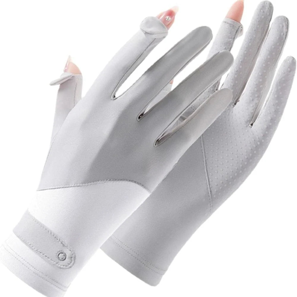 Women's Driving Gloves | Breathable Ice Silk & UV Protection | Anti-Slip Palm