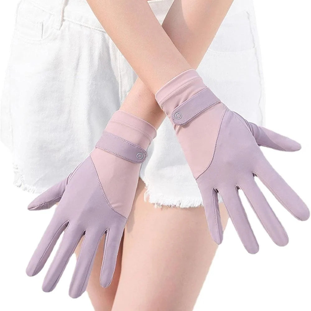 Women's Driving Gloves | Breathable Ice Silk & UV Protection | Anti-Slip Palm