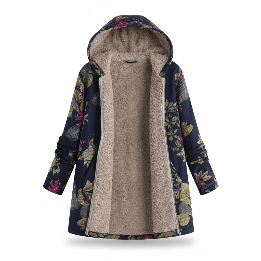 Women's Hoodie Jacket | Soft Teddy Fleece, Hood & Zipper