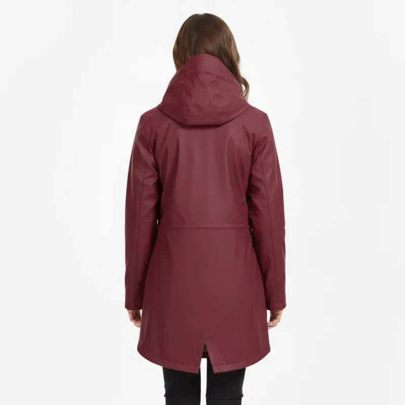 Women's Raincoat | Water- & Windproof Fleece-Lined | Adjustable Hood