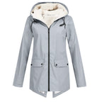 Women's Raincoat | Water- & Windproof Fleece-Lined | Adjustable Hood