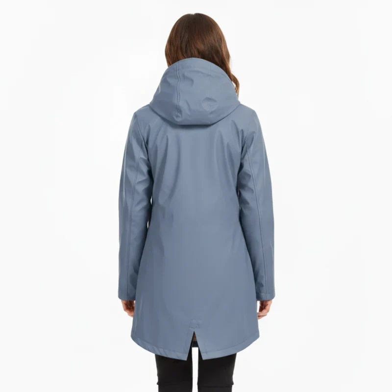 Women's Raincoat | Water- & Windproof Fleece-Lined | Adjustable Hood