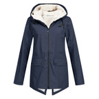 Women's Raincoat | Water- & Windproof Fleece-Lined | Adjustable Hood