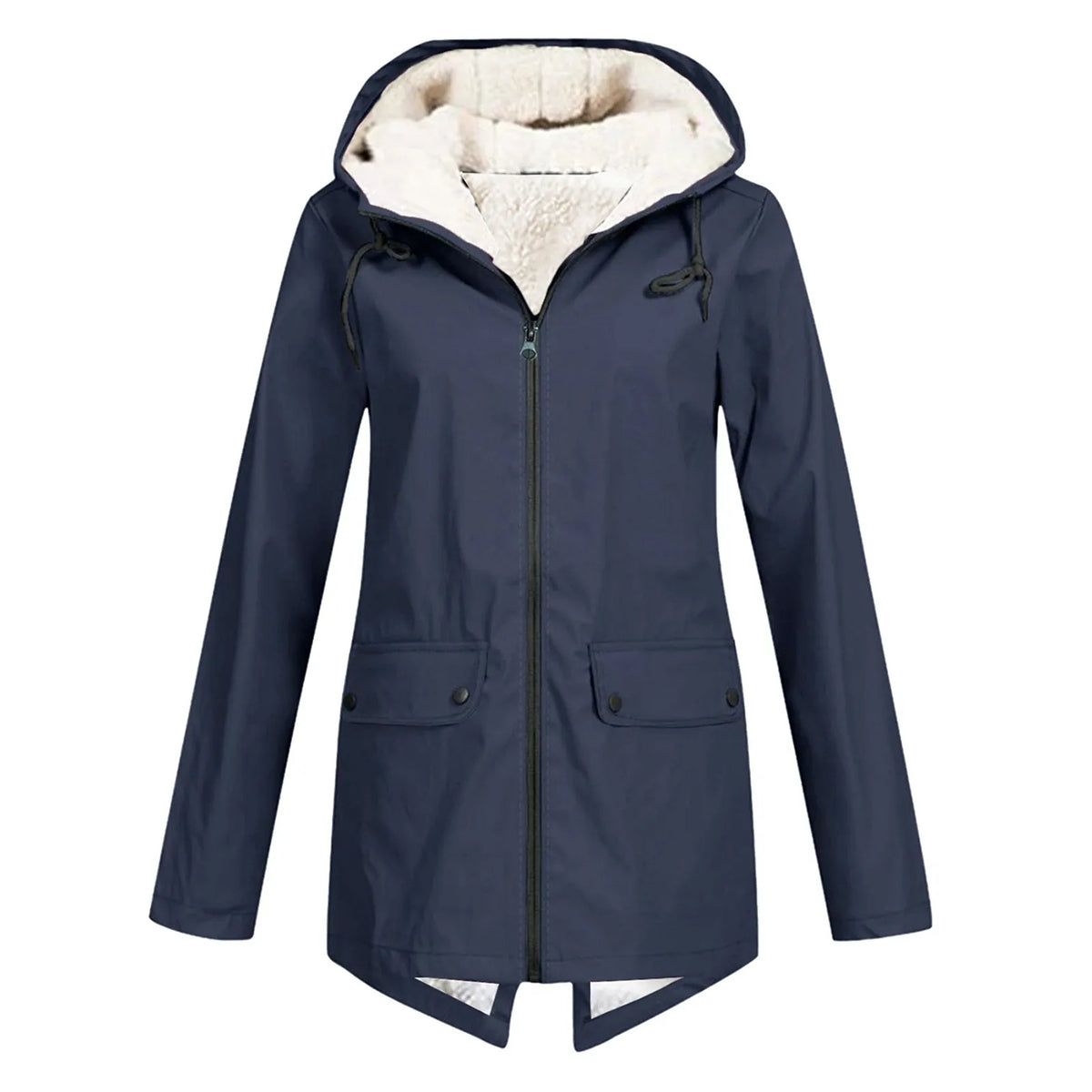 Women's Raincoat | Water- & Windproof Fleece-Lined | Adjustable Hood