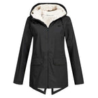 Women's Raincoat | Water- & Windproof Fleece-Lined | Adjustable Hood