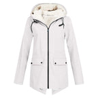 Women's Raincoat | Water- & Windproof Fleece-Lined | Adjustable Hood