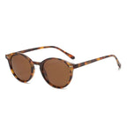 Women's Sunglasses | Polarized & UV400 | Round Leopard Frame