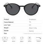 Women's Sunglasses | Polarized & UV400 | Round Leopard Frame