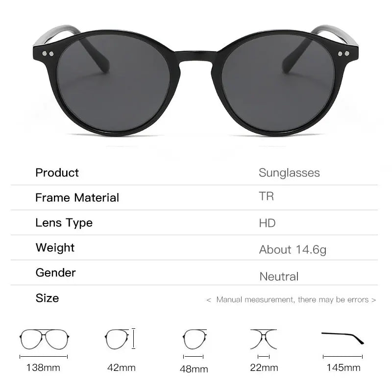 Women's Sunglasses | Polarized & UV400 | Round Leopard Frame