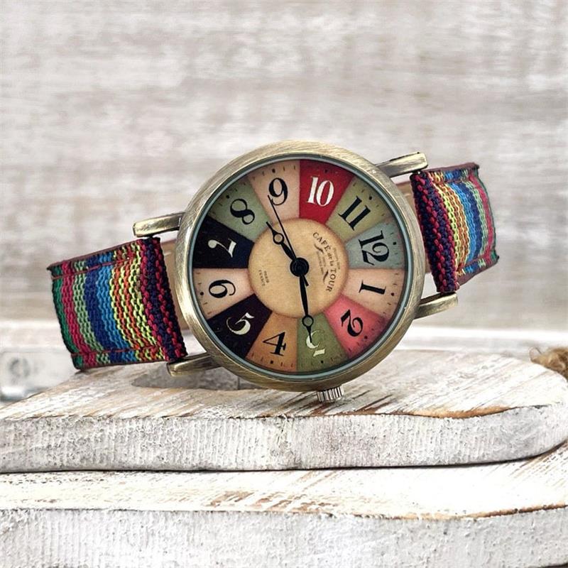 Women's Watch | Woven PU Strap & Adjustable Fit