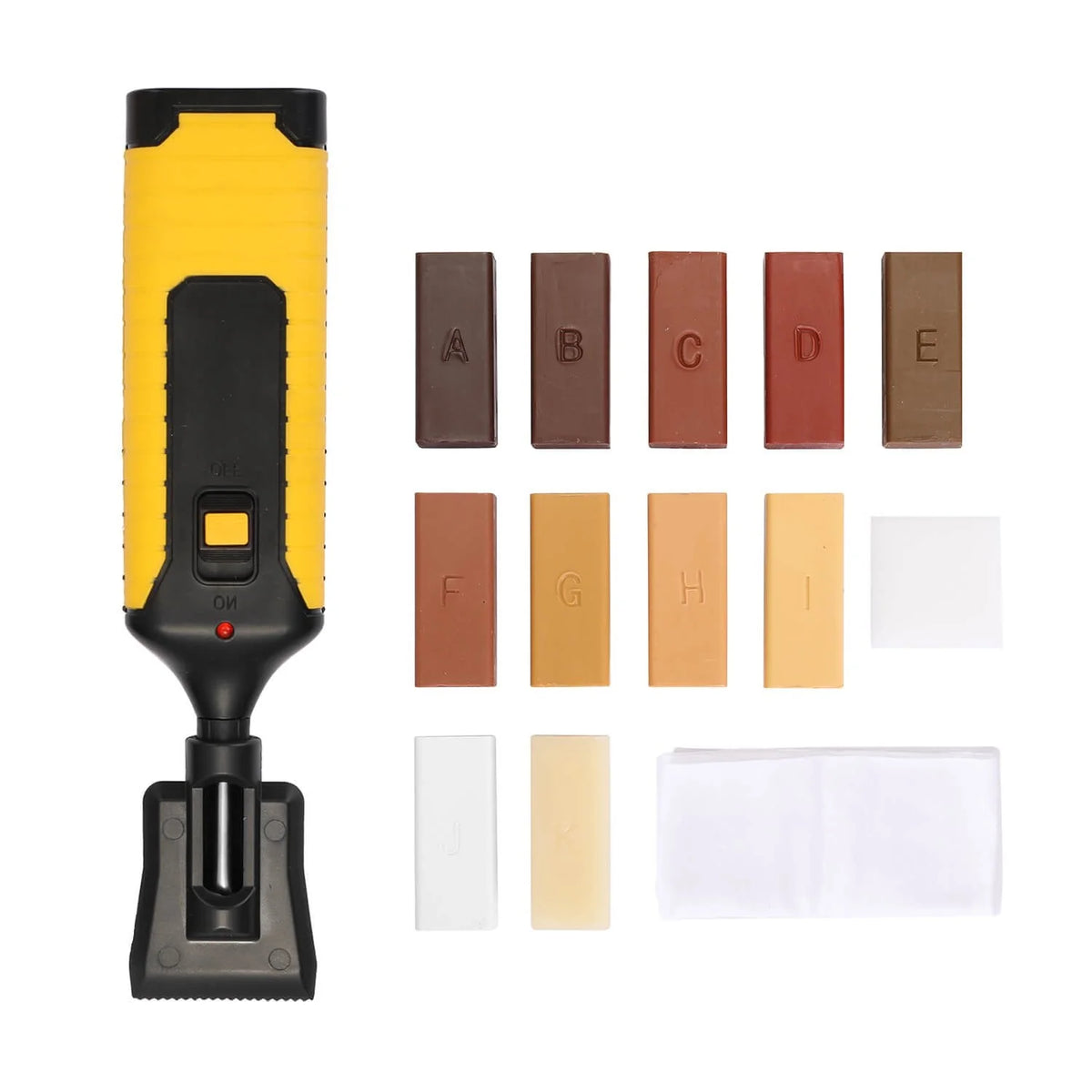 Wood Repair Kit | 11 Mixable Wax Blocks & Heat Pen | With Storage Case