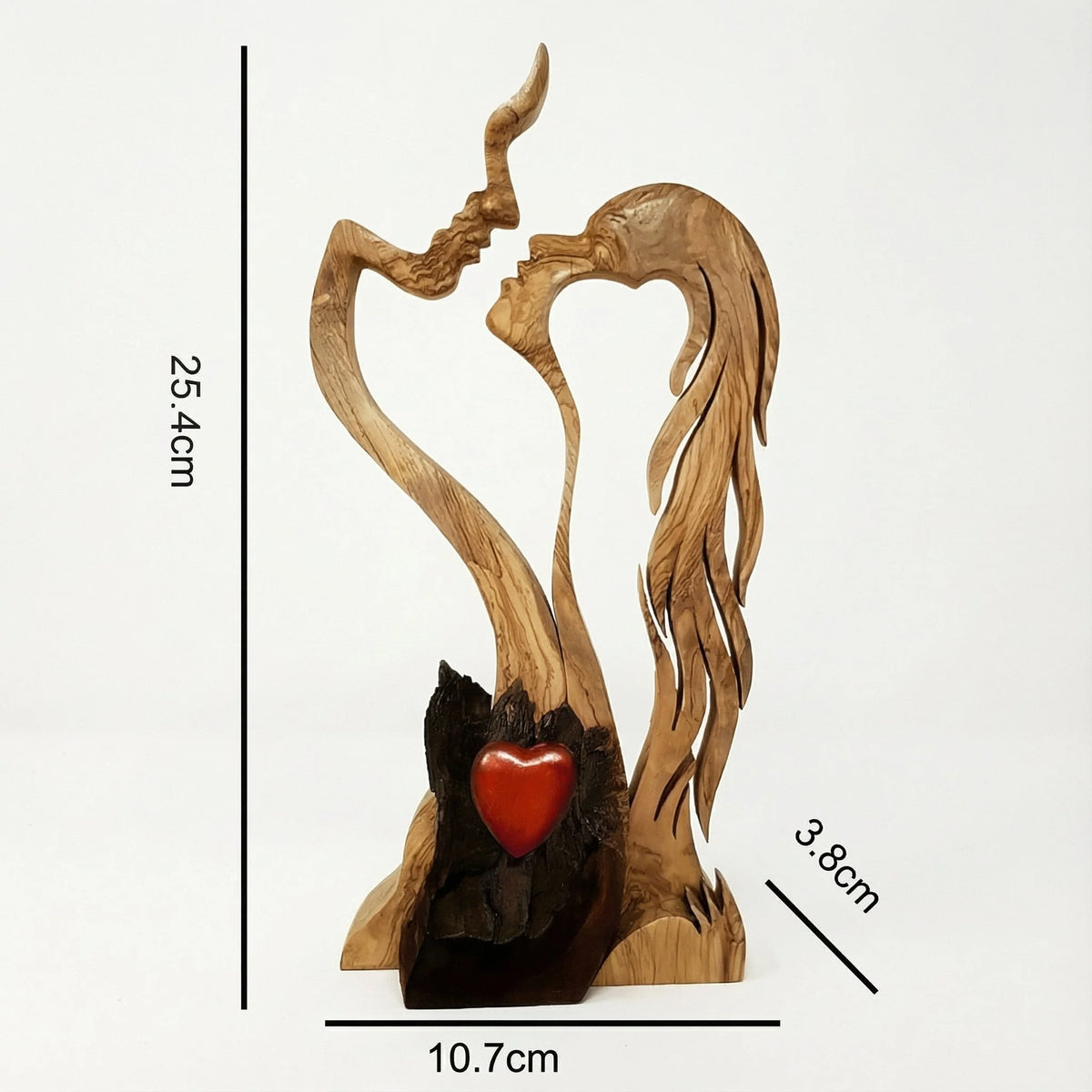 Wood sculpture | abstract couple design & natural finish