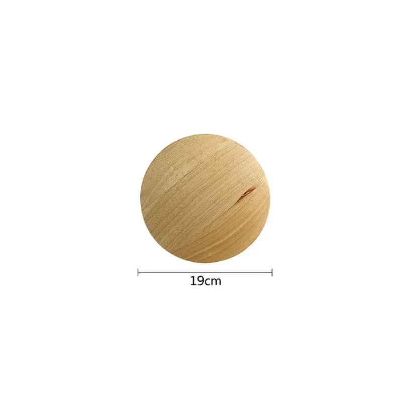 Wall Lamp | Scandinavian Wood Base & Linen Shade | Integrated LED