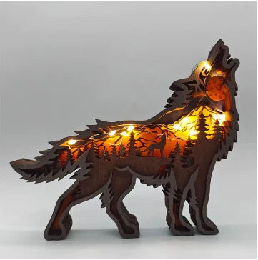 Wooden Animal Wall Decor | Handcrafted 3D Multi-Layer & LED Option