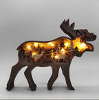Wooden Animal Wall Decor | Handcrafted 3D Multi-Layer & LED Option