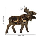 Wooden Animal Wall Decor | Handcrafted 3D Multi-Layer & LED Option