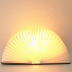 Wooden Book Lamp | Foldable LED Pages | USB Rechargeable, Three Wood Finishes