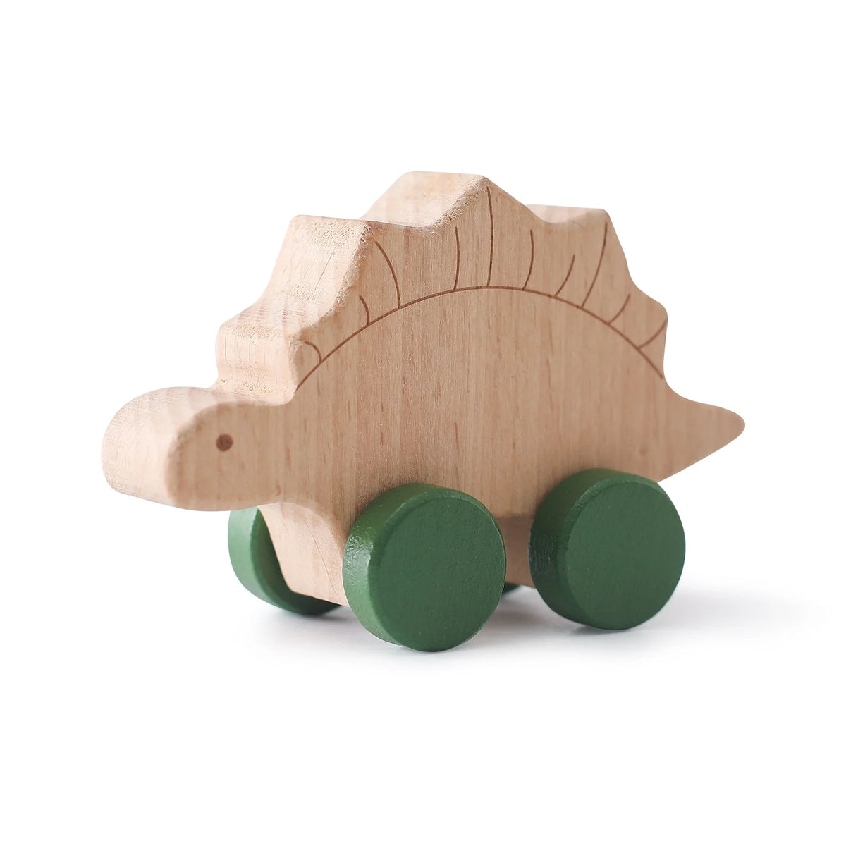 Wooden Dinosaur Toy | Solid Wood & Movable Rollers | Buy 1 Get 1 Free