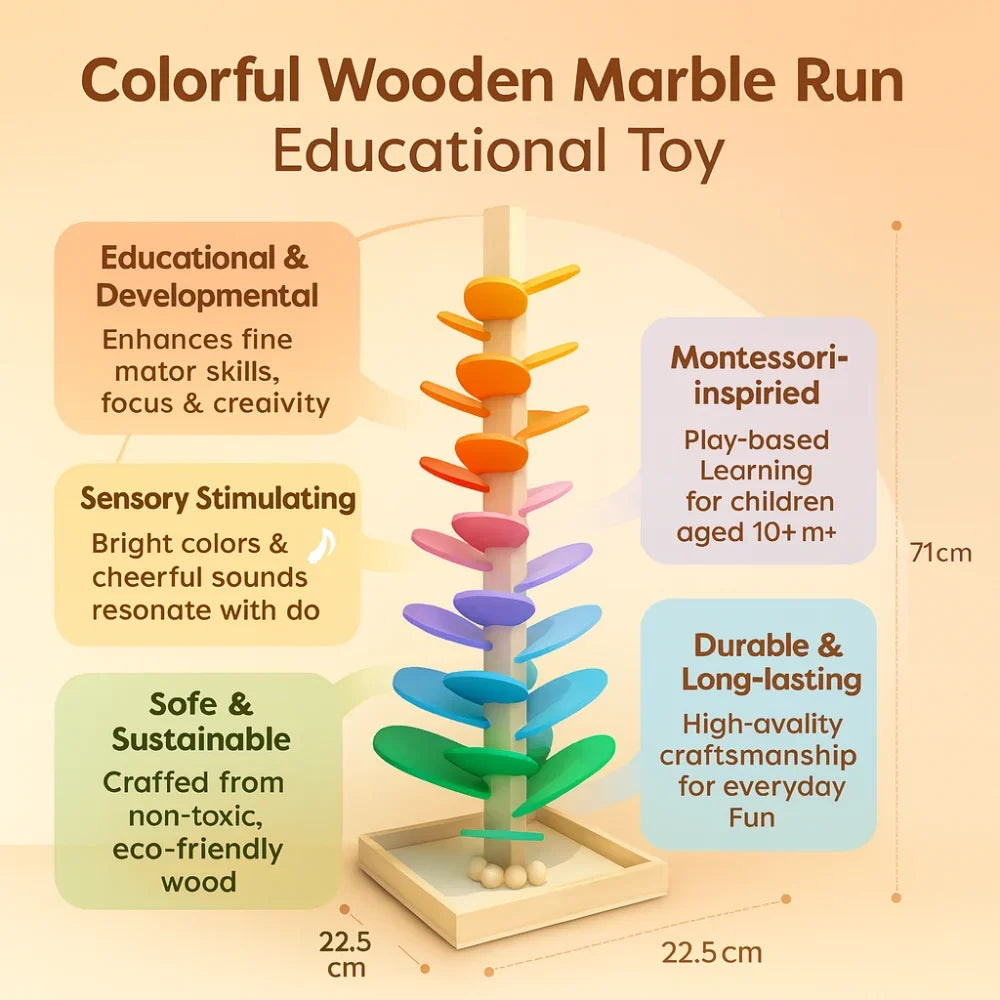 Wooden Marble Run | Non-Toxic Wood & Sound Effects