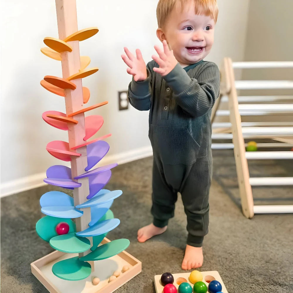Wooden Marble Run | Non-Toxic Wood & Sound Effects