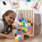 Wooden Puzzle Set | Shape-Matching Blocks & Smooth Wood | 42-Piece Set