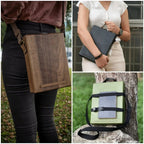 Storage Box | Briefcase-Style Clips & Leather Cover | A5 Desk Organizer