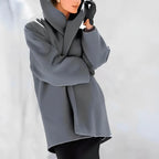 Wool Wrap Jacket | Belted Warm & Fully Lined