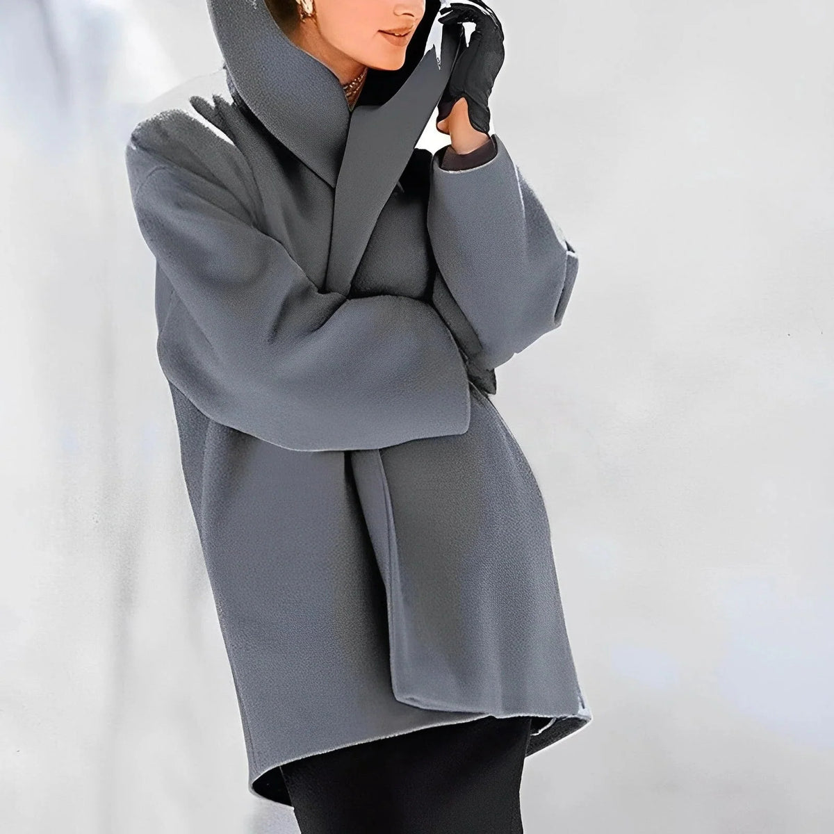 Wool Wrap Jacket | Belted Warm & Fully Lined