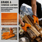 Work Gloves | Thickened Cowhide, Heat-Resistant & Magnetic Buckle
