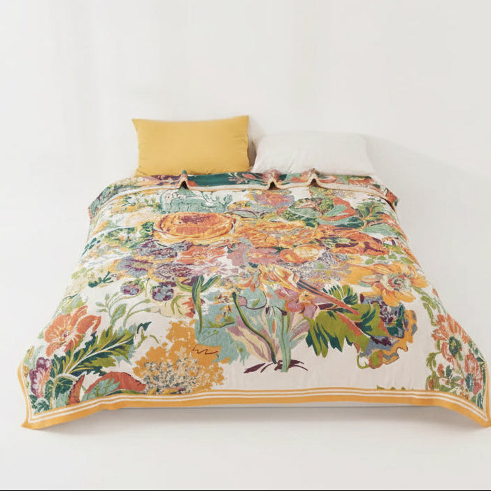 Woven Floral Blanket