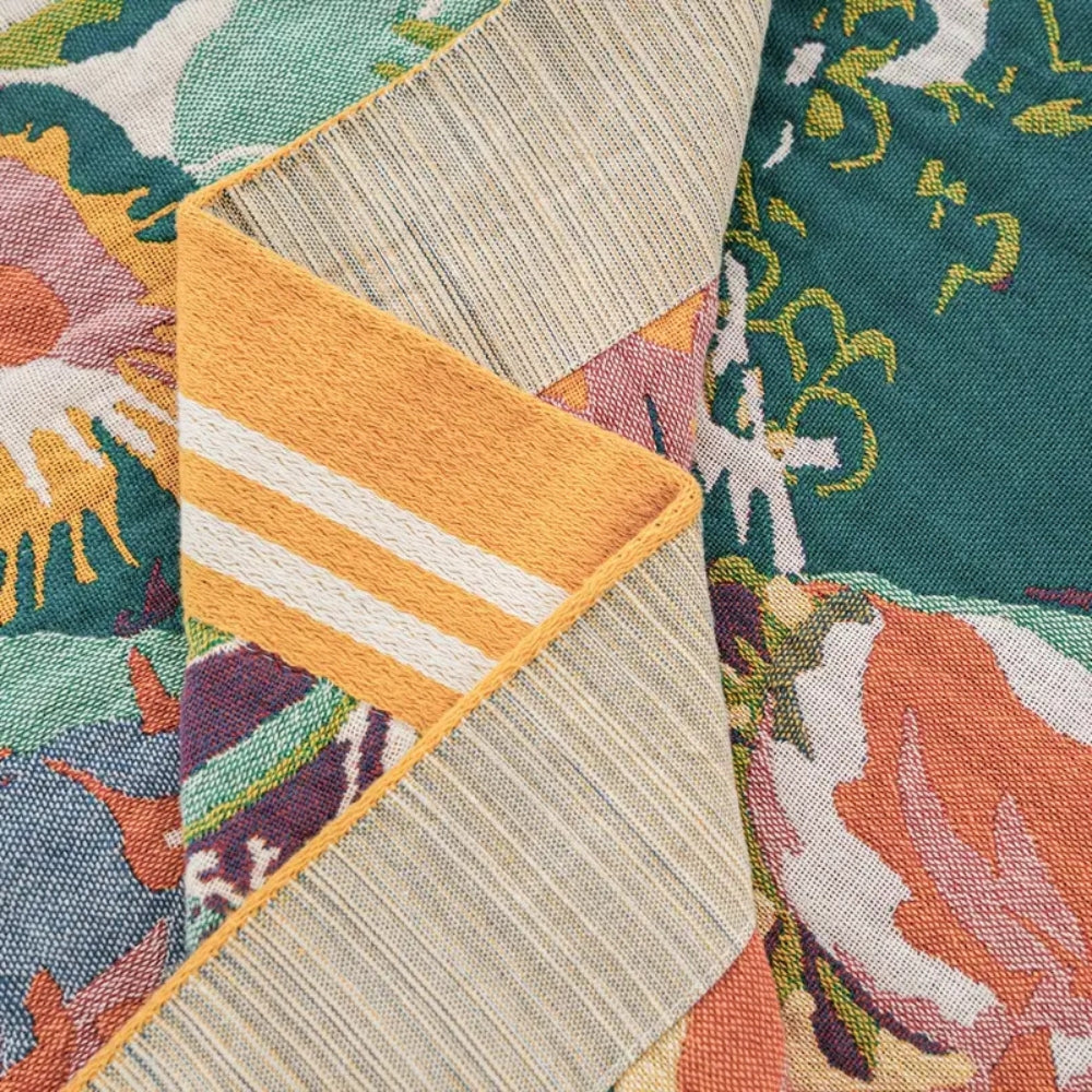 Woven Floral Blanket