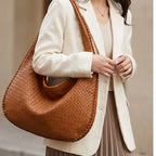 Woven Shoulder Bag | Durable & Spacious | Multiple Interior Pockets