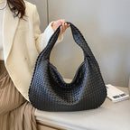 Woven Shoulder Bag | Durable & Spacious | Multiple Interior Pockets