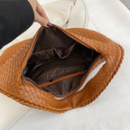 Woven Shoulder Bag | Durable & Spacious | Multiple Interior Pockets